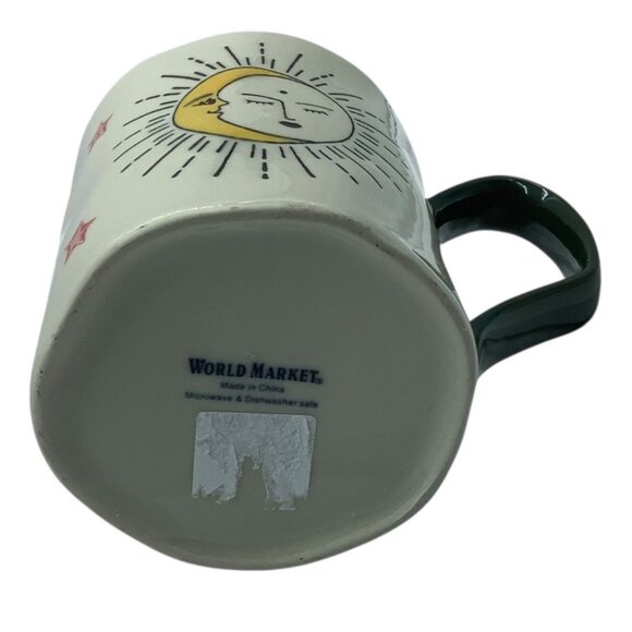 World Market Sun & Moon Stars Ceramic Mug Hand Painted Galazy - Picture 3 of 4